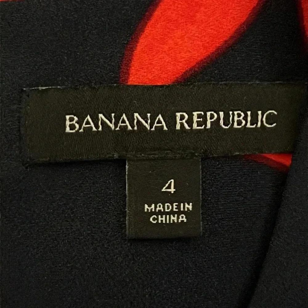 Banana Republic Short Sleeve Floral Print Midi Dress - Picture 12 of 14